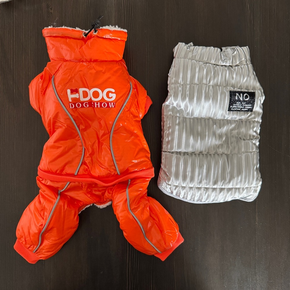 Bundle of 2 New Small Dog Coats Jacket